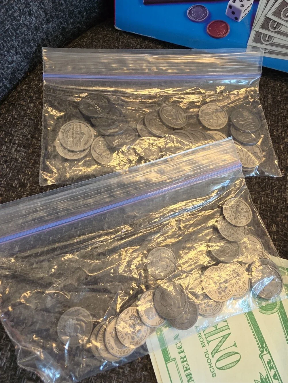 2001 Discovery Toys Money! Money! Game Complete Replacement Set Of Coins & Bills